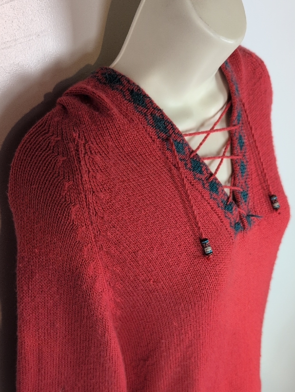 Alpaca Connection Hooded Fringe Hem Tunic Sweater - Picture 4 of 10